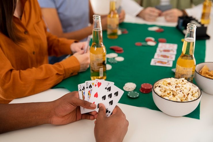 Blackjack table interface and betting controls Blackjack table on Macau Pools with stake controls visible in app